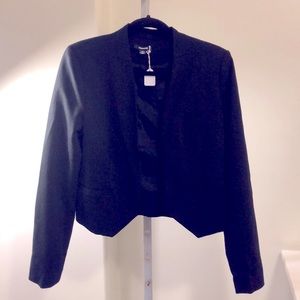 Basic Black Crop Jacket - Size 4.